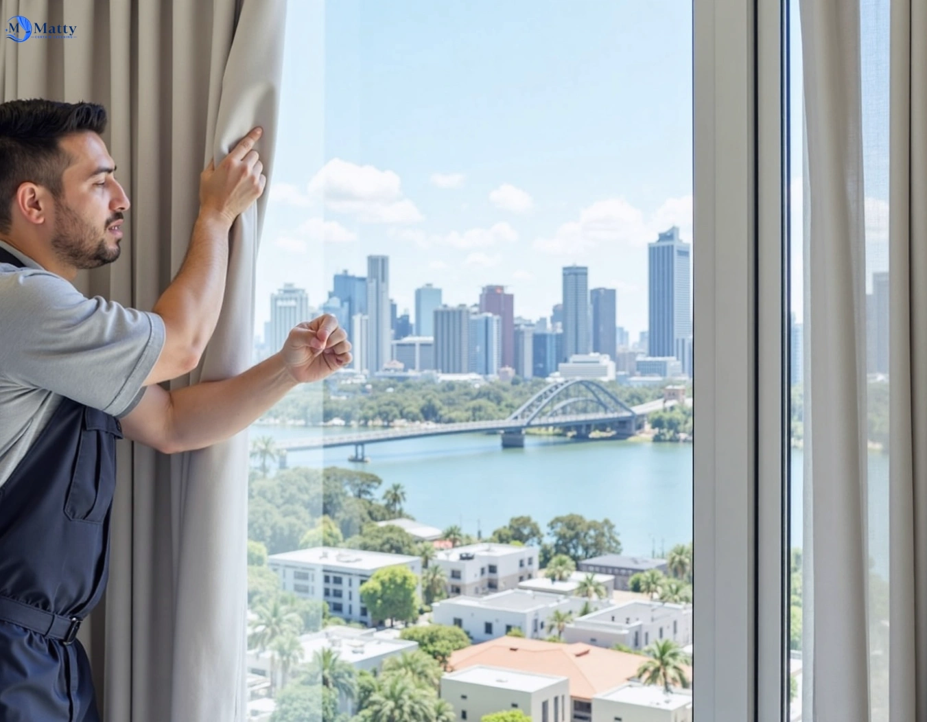 Professional curtain steam cleaning service lurnea-nsw QLD by Matty Curtain Cleaning
